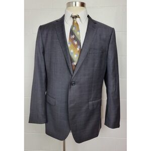 Banana Republic BR Gray Glen Plaid Wool Sport Coat Jacket‎ Trabaldo Togna 46R